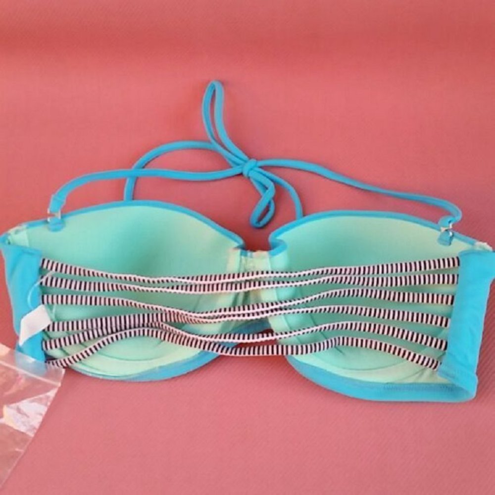 New VS strappy back bandeau bikini top